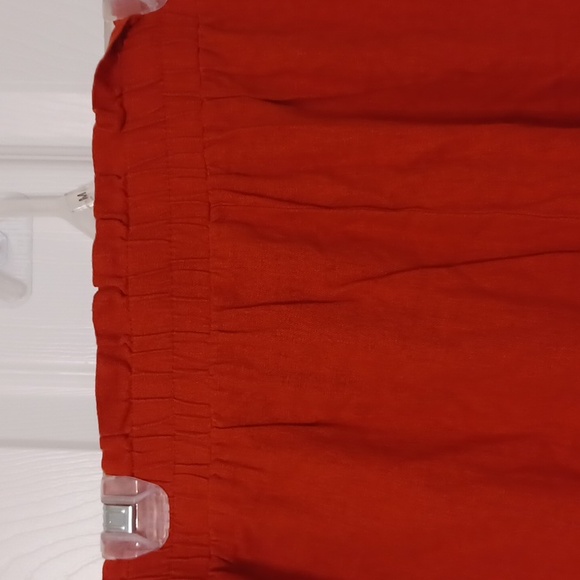 Ambiance Apparel, sz L, rust colored linen blend pants, elasticized wais… - Picture 5 of 8